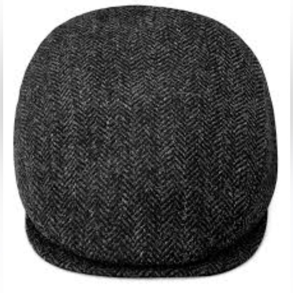 NWT Bailey of Hollywood TWEED FLAT CAP BLACK/Grey for men/women size S petit - Picture 2 of 9